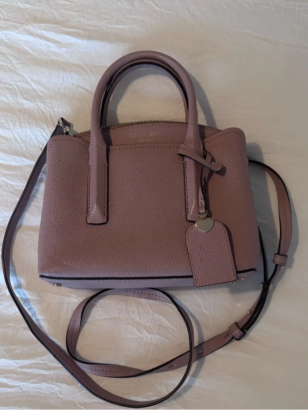 kate spade Dusty Rose Pebbled Leather Small Satchel - Picture 4 of 6